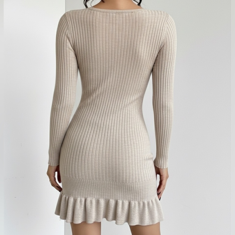 Flirty Ribbed Knit Mini Dress 🪞 - Picture 2 of 3